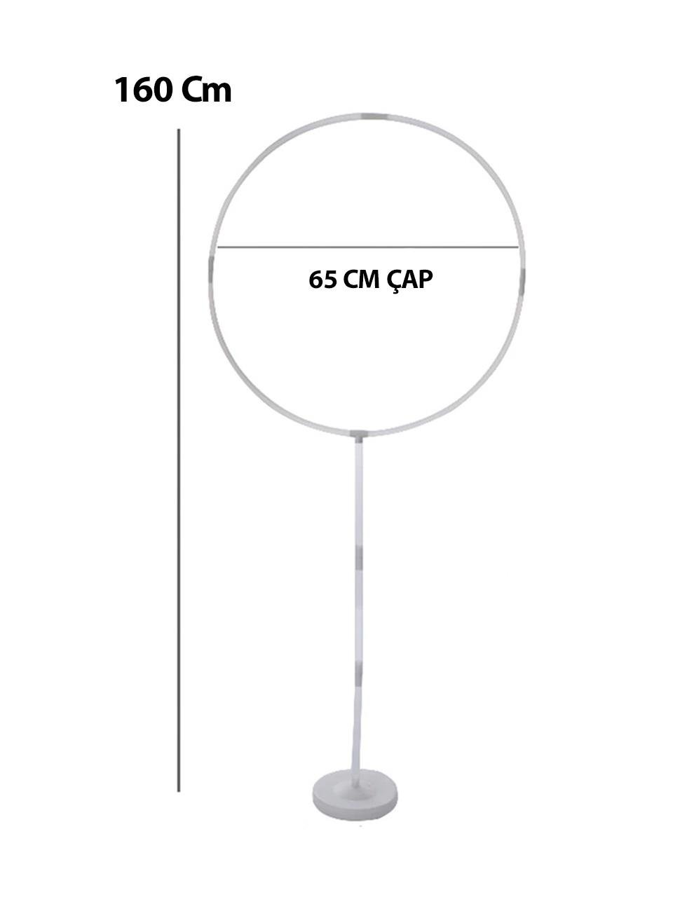 Ayaklı Yuvarlak Balon Standı Çember 65x160 Cm.