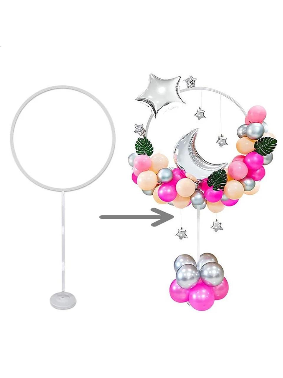 Ayaklı Yuvarlak Balon Standı Çember 65x160 Cm.