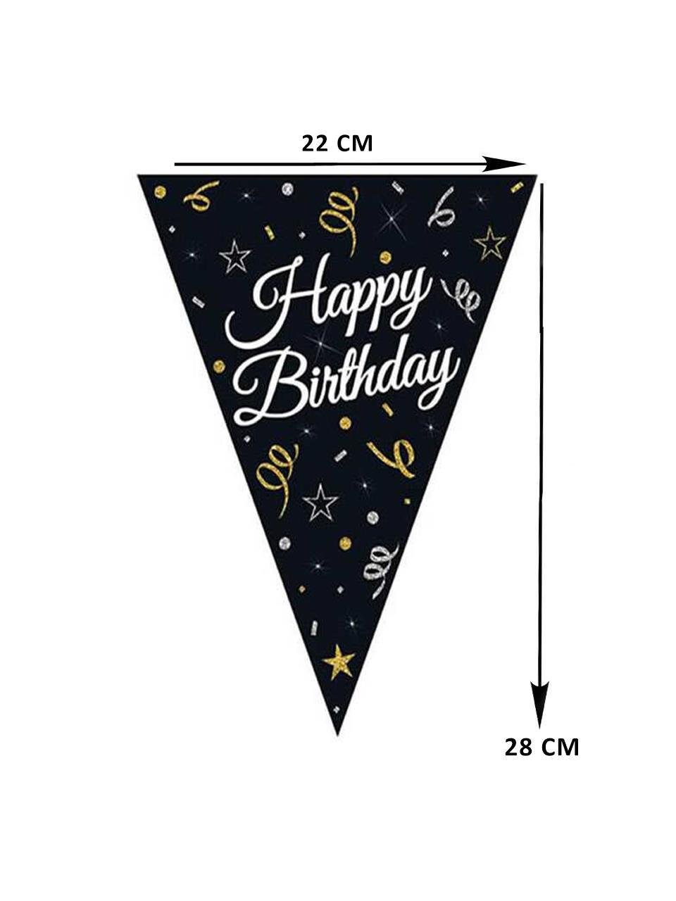 Sparkling Konfeti Happy Birthday Flama Bayrak Asılabilir Doğum Günü Süsü