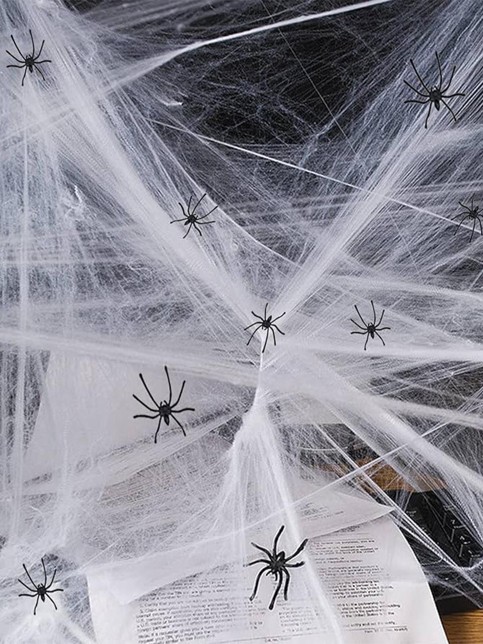 Halloween Cadılar Bayramı Dekoru Örümcek Ağı Beyaz