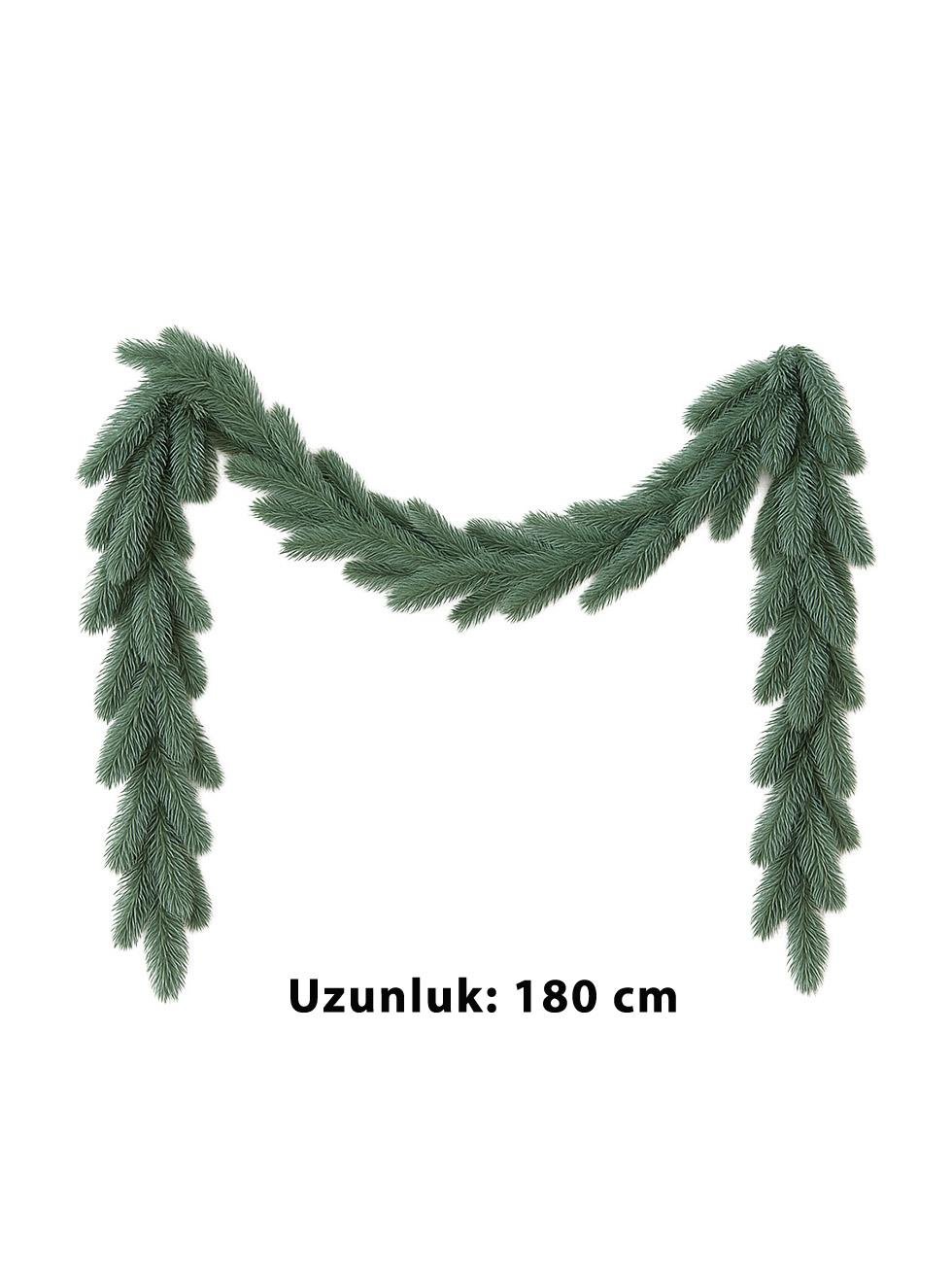 Yılbaşı Dekoru Çam Dalı Garland  – Kapı Duvar ve Masa Süsü Yeşil 180 cm
