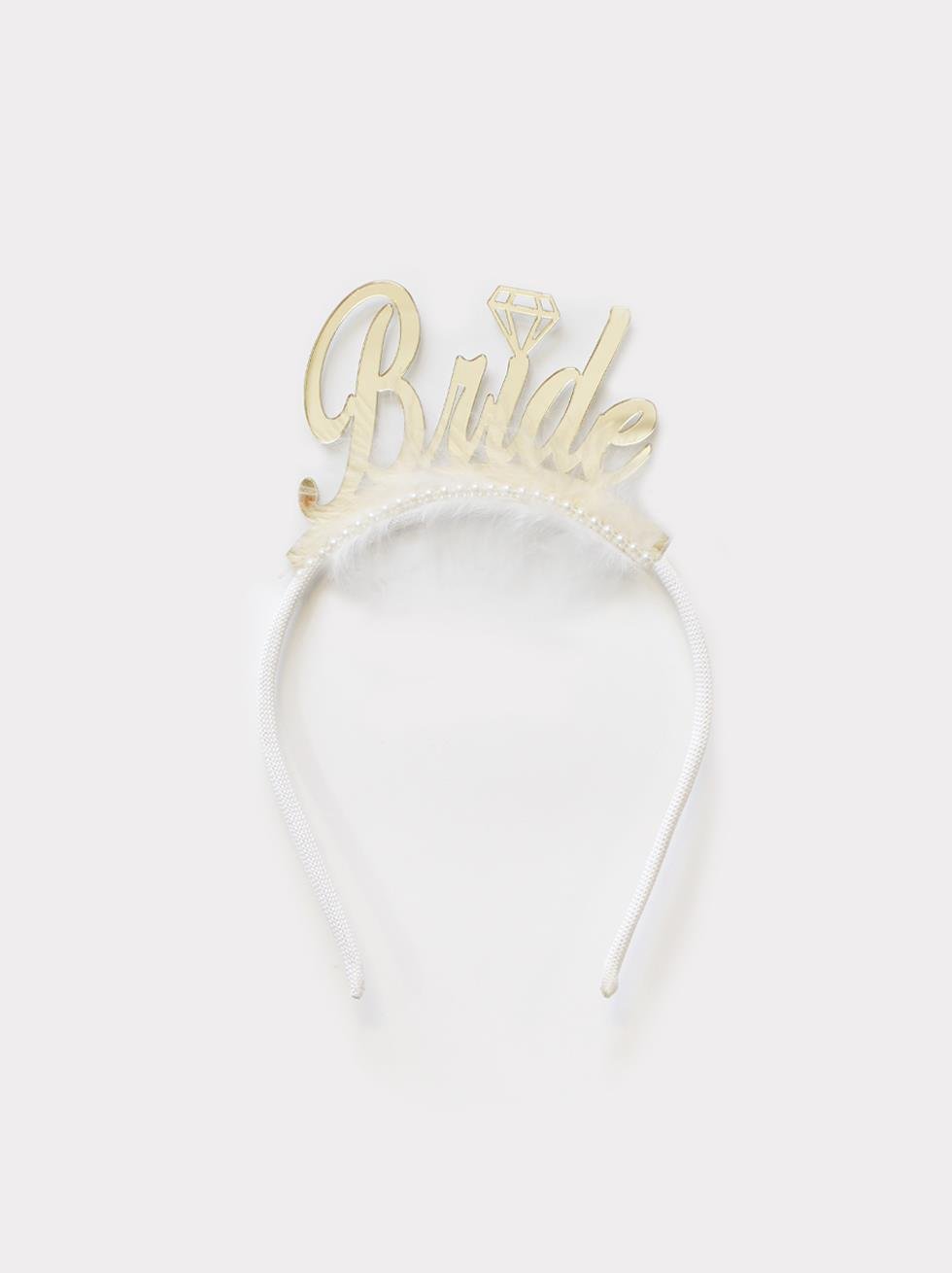 Bride Taç Bekarlığa Veda Parti Tacı İncili Altın Pleksi