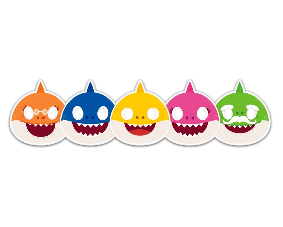BABY SHARK MASKE 6 ADET