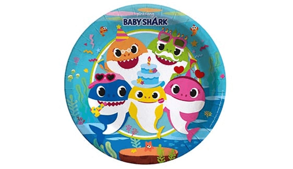 Baby Shark Parti Zamanı Tabak