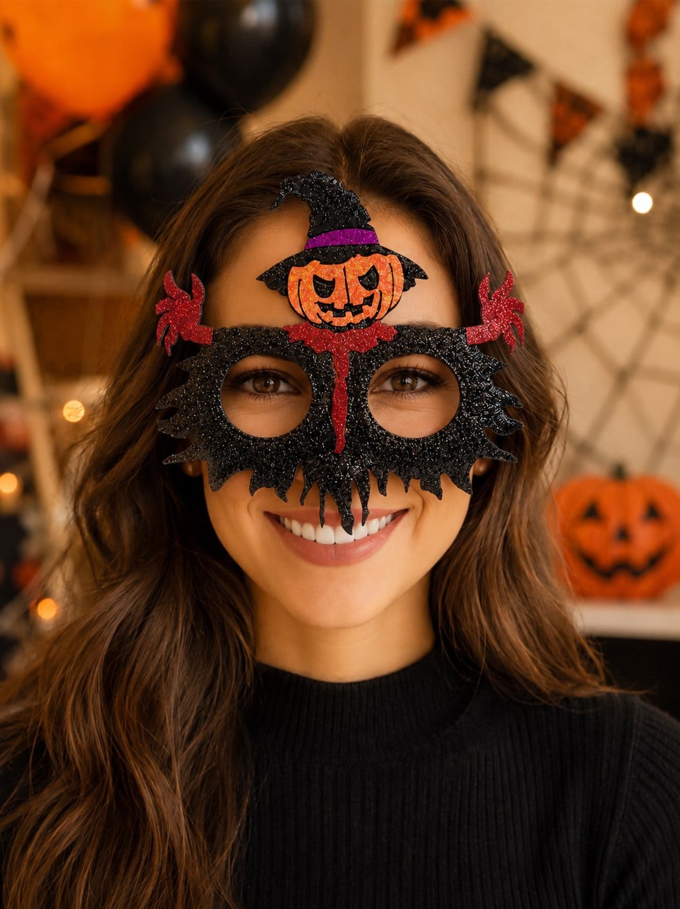 Balkabağı Figürlü Halloween Parti Gözlük – Cadılar Bayramı Kostüm Aksesuarı - Cadı Şapkası ve Taçları | Parti Adresi