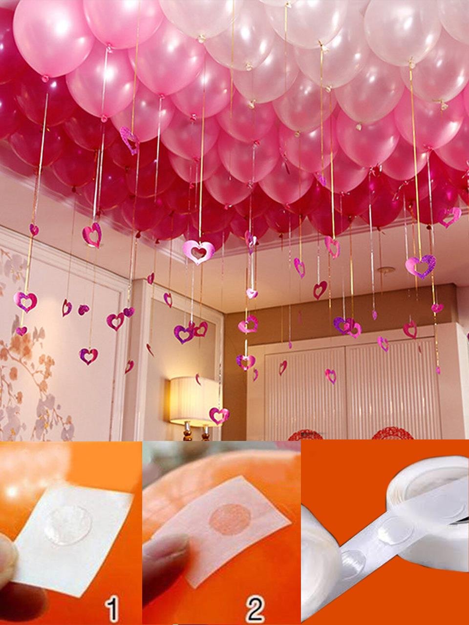 Balon Yapıştırma Bandı Çift Taraflı Balon Bandı 50'li