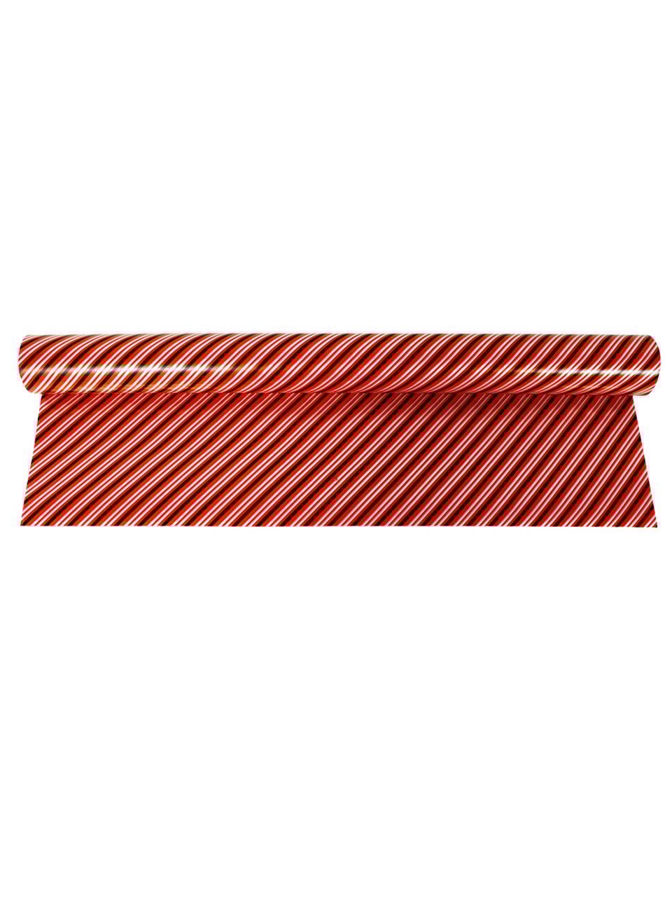 Baskılı Kuşe Kağıt Hediye Paketi Karışık Çizgili Desenli Kırmızı 70x25 mt 