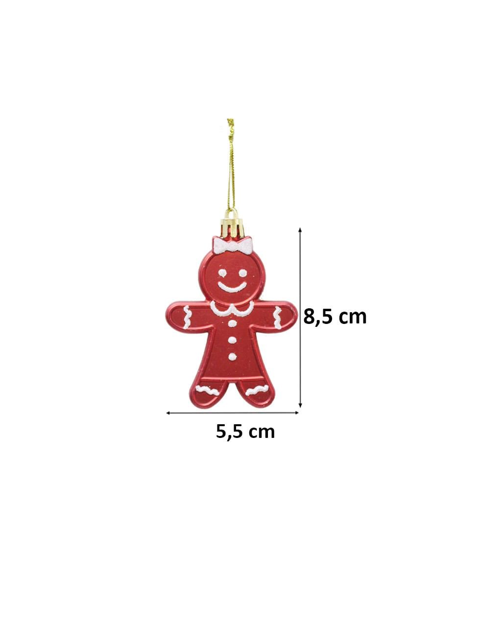 Yılbaşı Ağaç Süsü Zencefilli Kurabiye Figürlü 8,5 cm 2'li