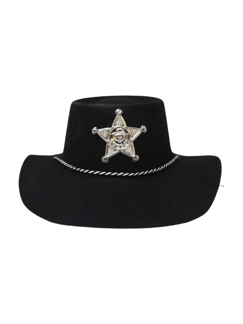 Şerif Şapka Parti Aksesuarı Siyah