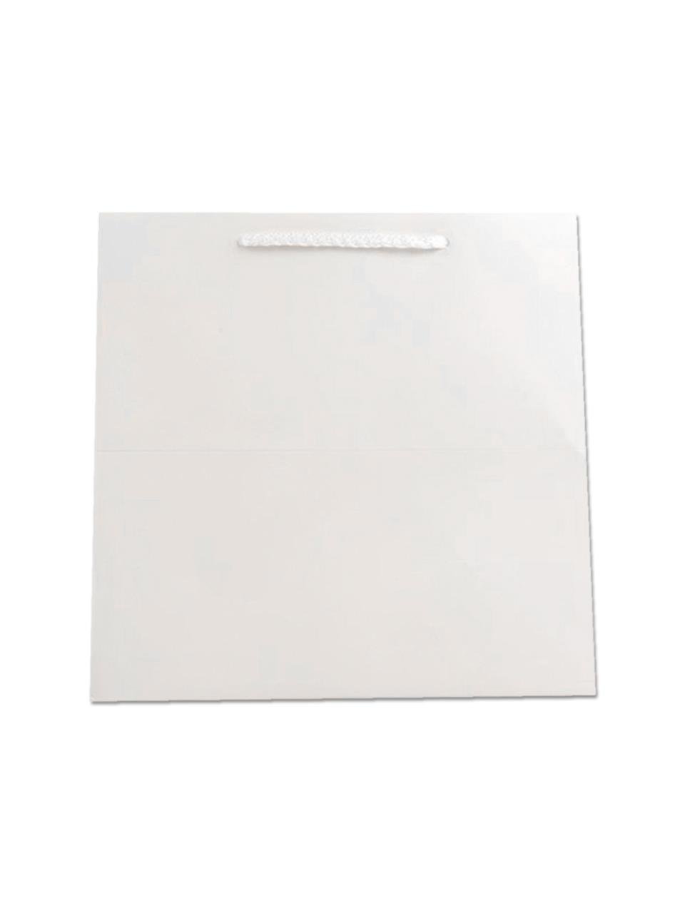 Beyaz Karton Çanta İpli Hediye Çantası Pasta Çantası 26X25X26 Cm 12Li