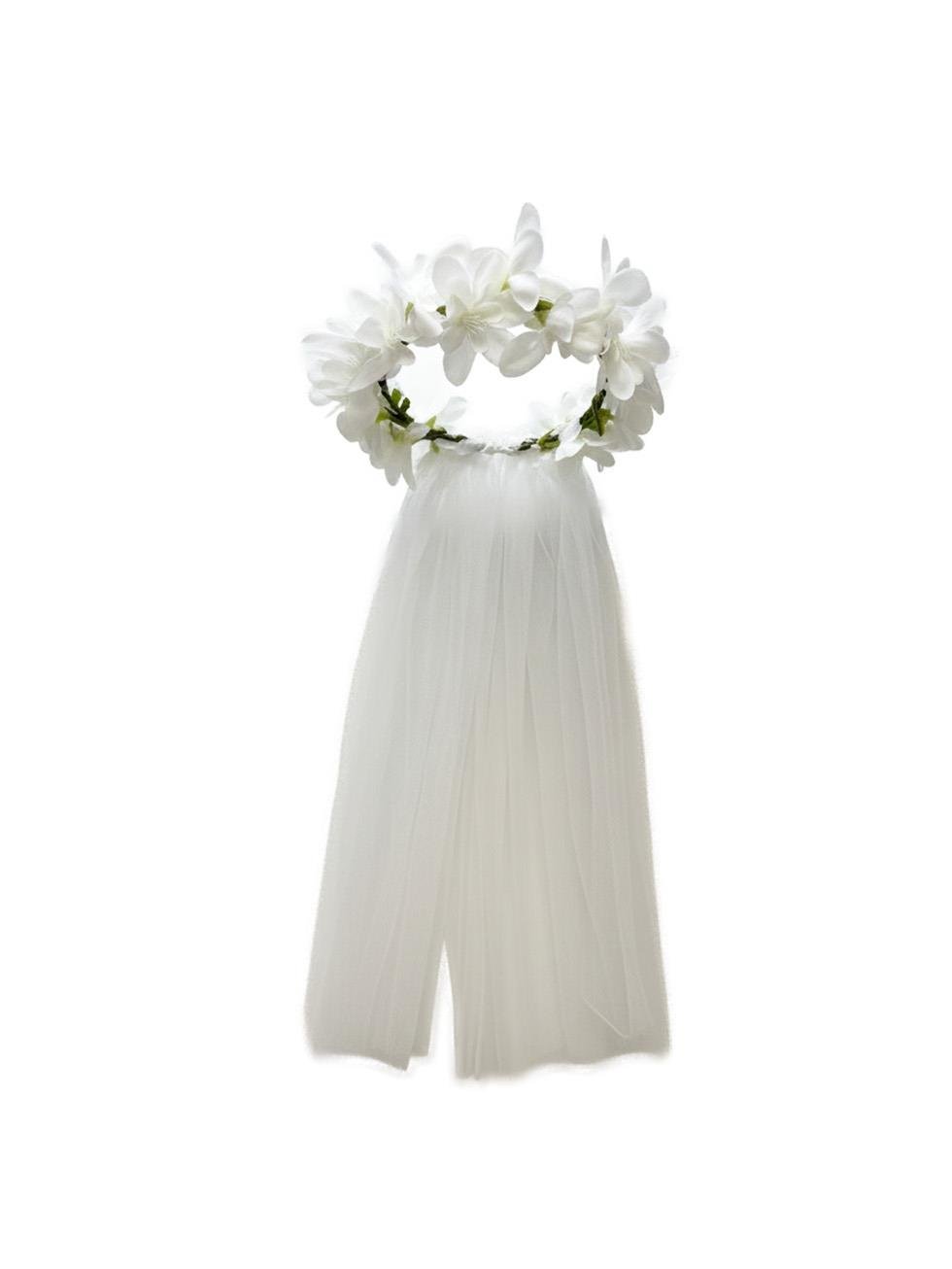 Bride Duvaklı Taç Bekarlığa Veda Parti Tacı Beyaz Çiçekli - Bekarlığa Veda Partisi | Parti Adresi