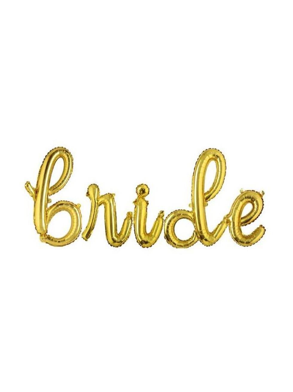 Bride El Yazısı Folyo Balon Bekarlığa Veda Partisi Balonu Gold 45 cm - Bekarlığa Veda Partisi | Parti Adresi