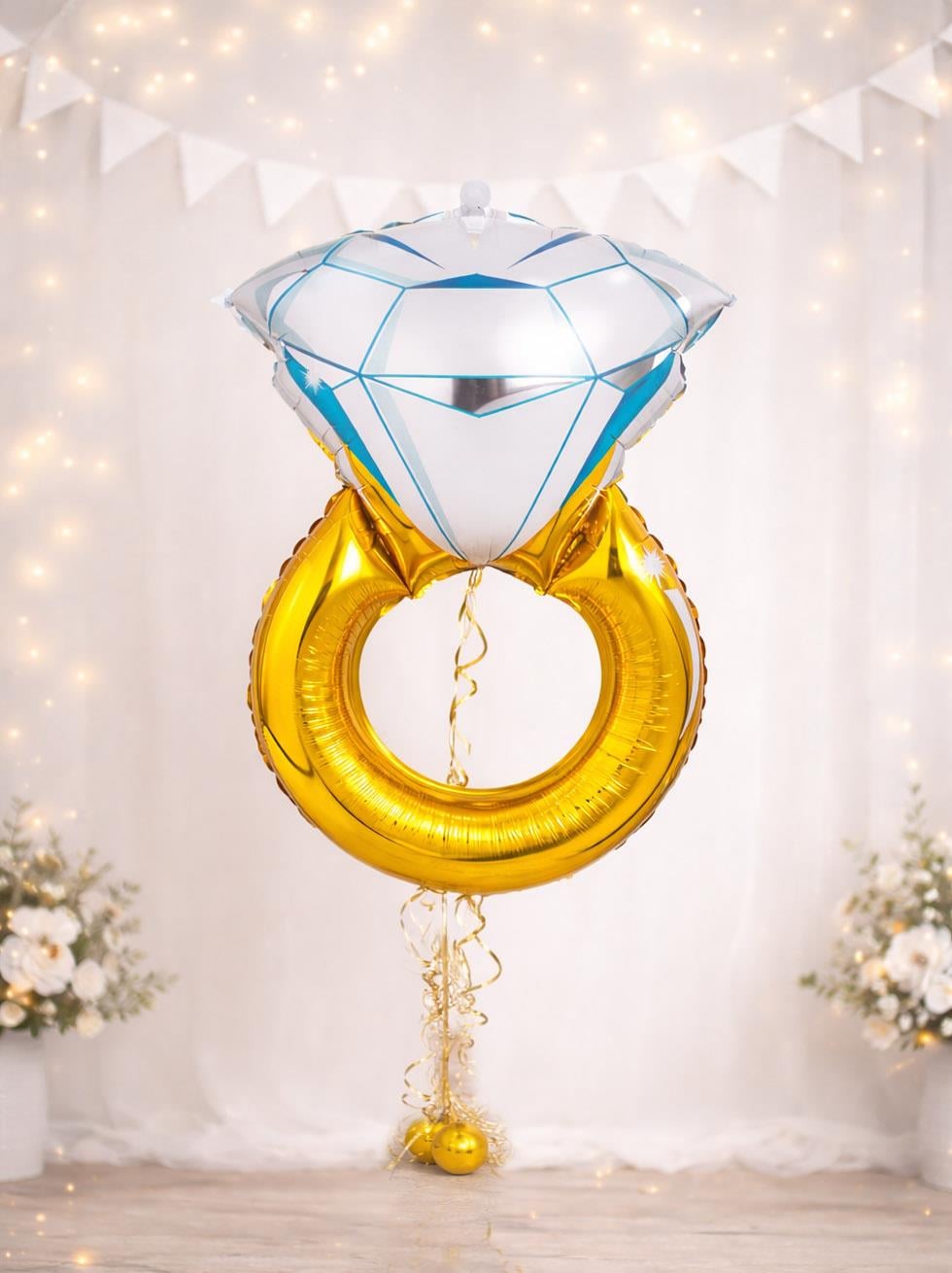 Bride Tek Taş Yüzük Folyo Balon Bekarlığa Veda Parti Balonu 75 cm - Parti Balonu | Parti Adresi