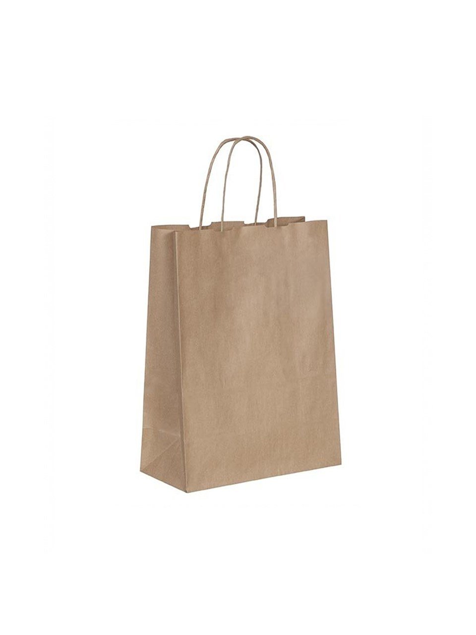 Büküm Saplı Çanta 20x10x22 Cm Kraft 25'li