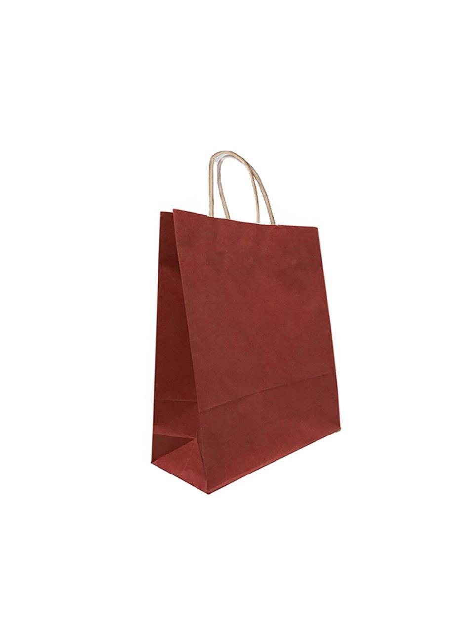 Büküm Saplı Çanta 25X31X12 Cm Kırmızı 25'Li