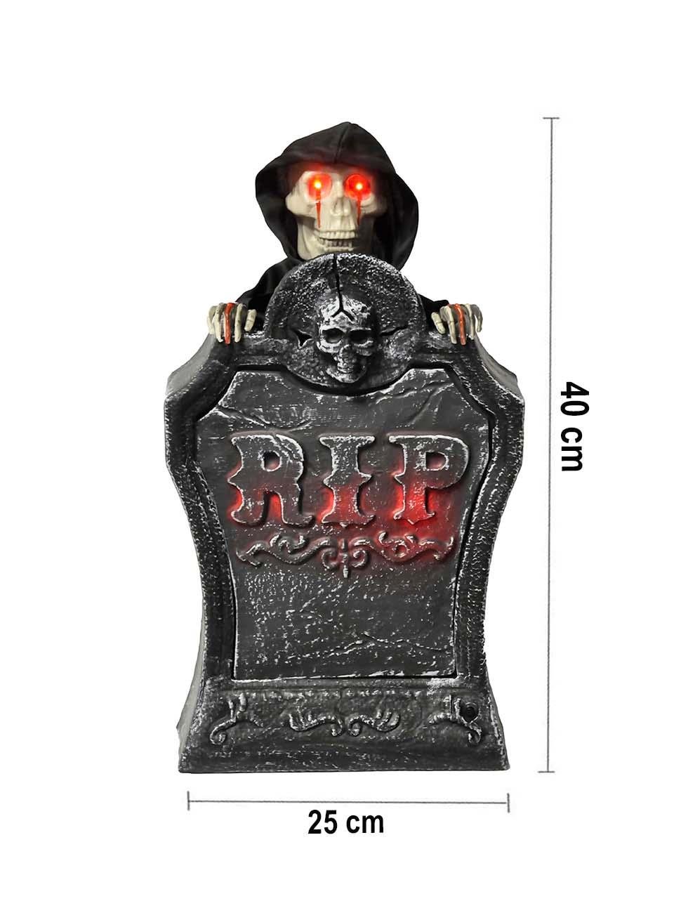 Cadılar Bayramı Mezar Taşı Halloween Işıklı Sesli Parti Dekoru 40 cm