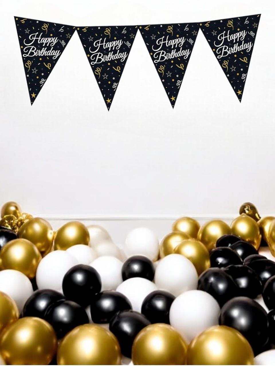 Sparkling Konfeti Happy Birthday Flama Bayrak Asılabilir Doğum Günü Süsü