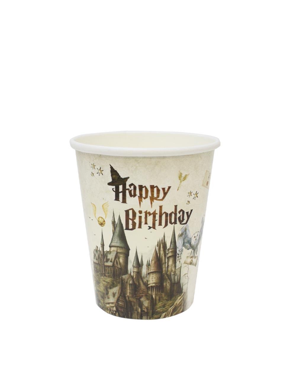 Karton Doğum Günü Bardağı Harry Potter Temalı Bardak 8'li