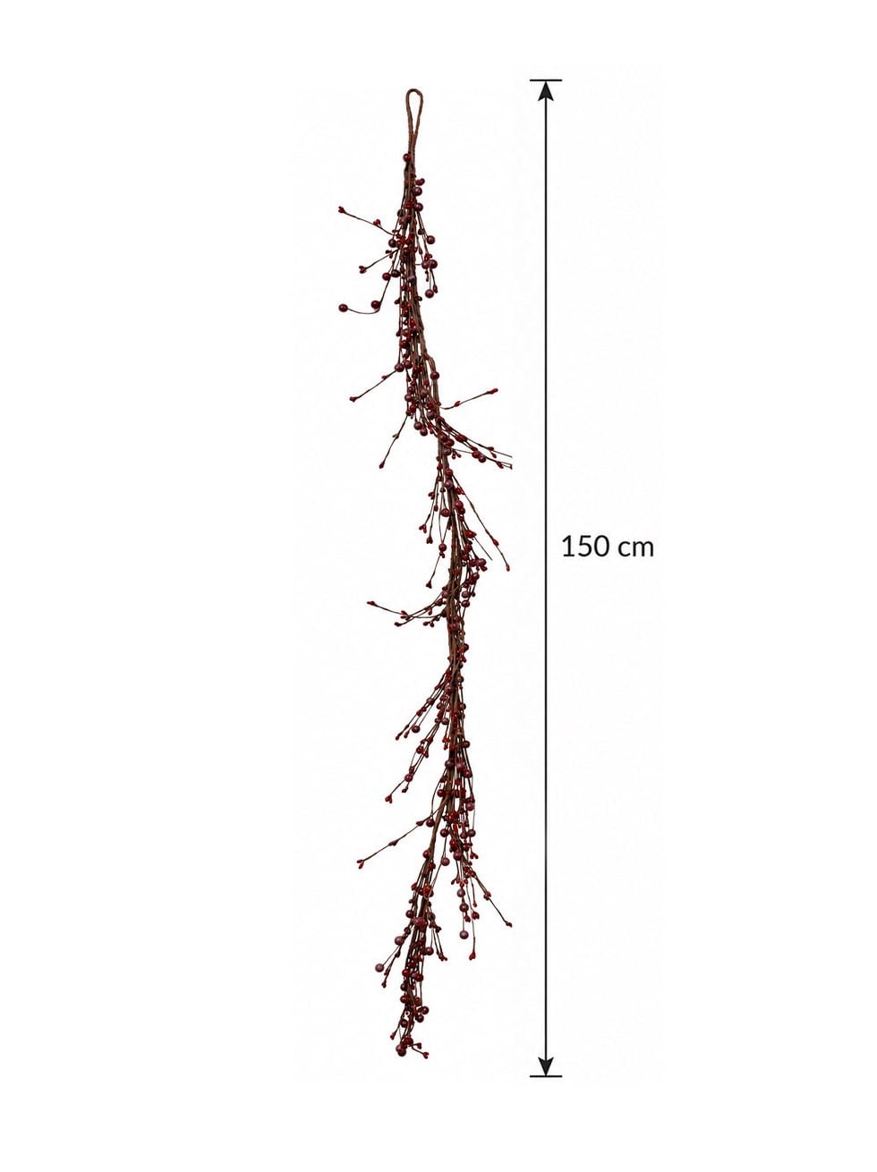 Cadılar Bayramı Bordo Berry Garland – Şömine ve Kapı Dekoru 150 cm - Halloween Kapı Süsü & Dekoratif Süsler | Parti Adresi