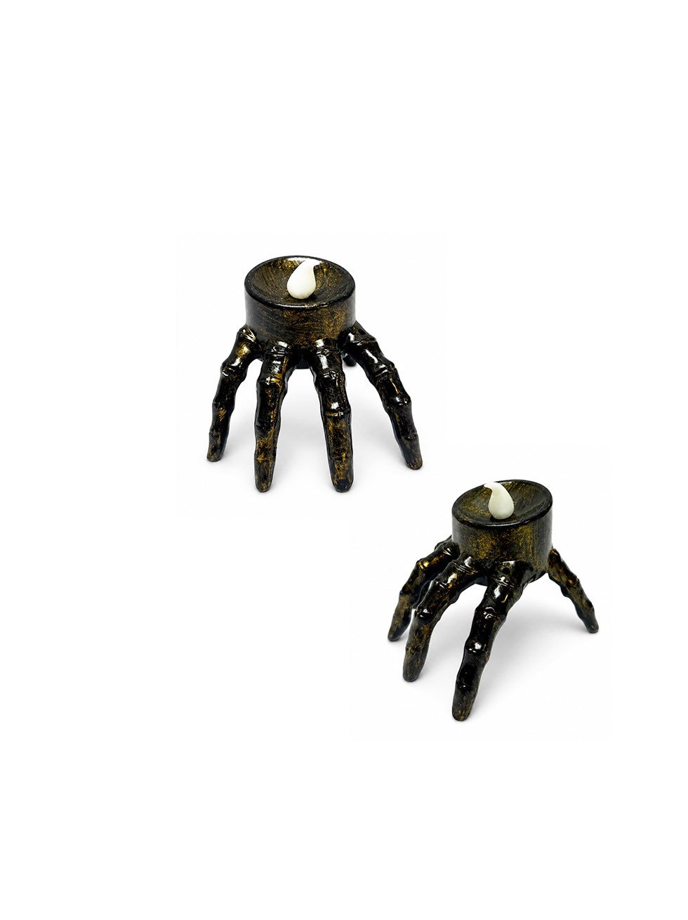Cadılar Bayramı İskelet El Figürlü LED Mum – Halloween Parti Masa Dekoru 8 cm - Halloween Led Işıklar | Parti Adresi