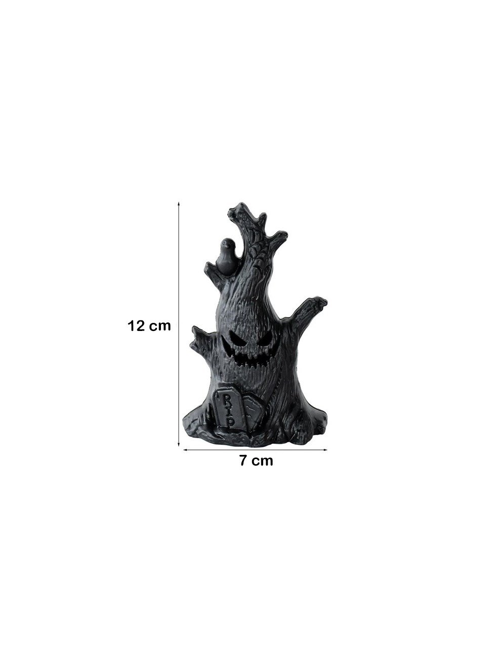 Cadılar Bayramı Korku Ağacı LED Işıklı Mum – Halloween Parti Masa Dekoru 12 cm - Halloween Led Işıklar | Parti Adresi