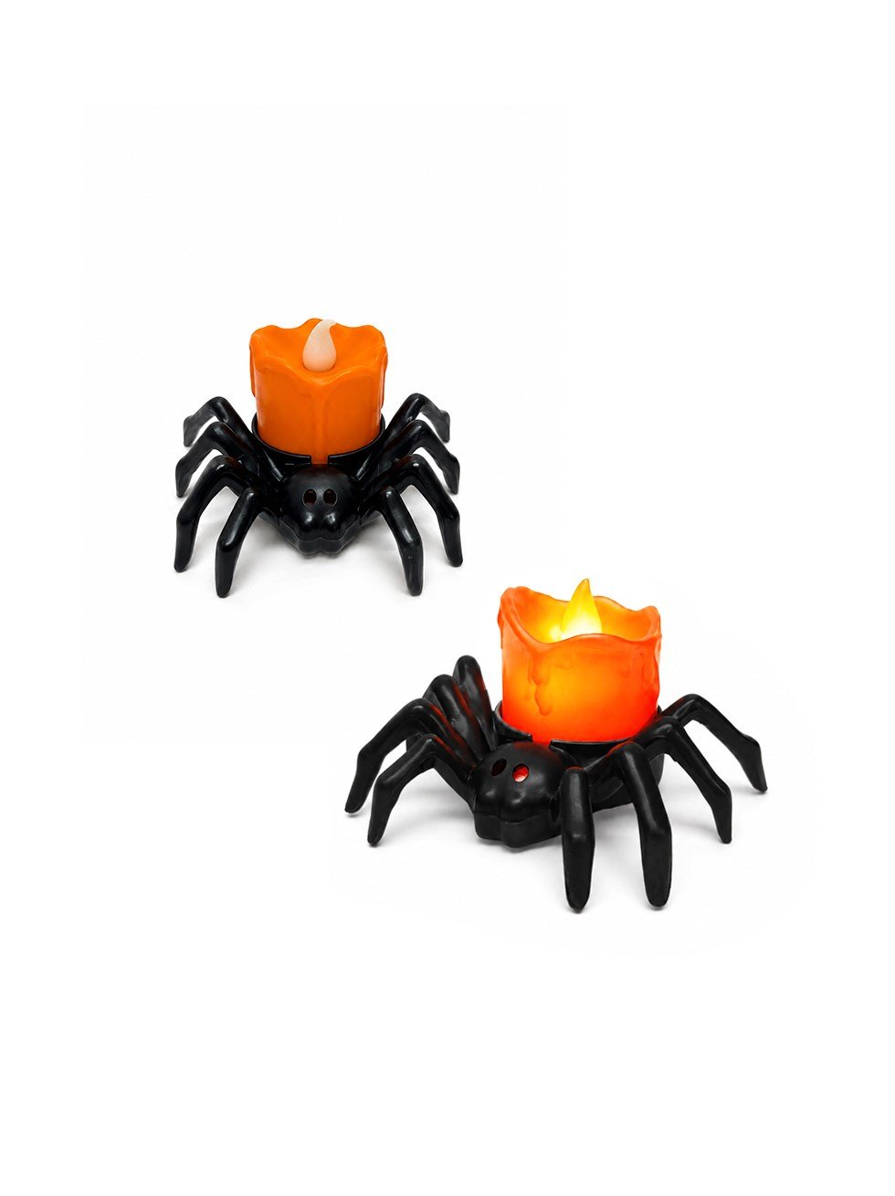 Cadılar Bayramı Örümcek LED Işıklı Mum – Halloween Parti Masa Dekoru 5 cm - Halloween Led Işıklar | Parti Adresi