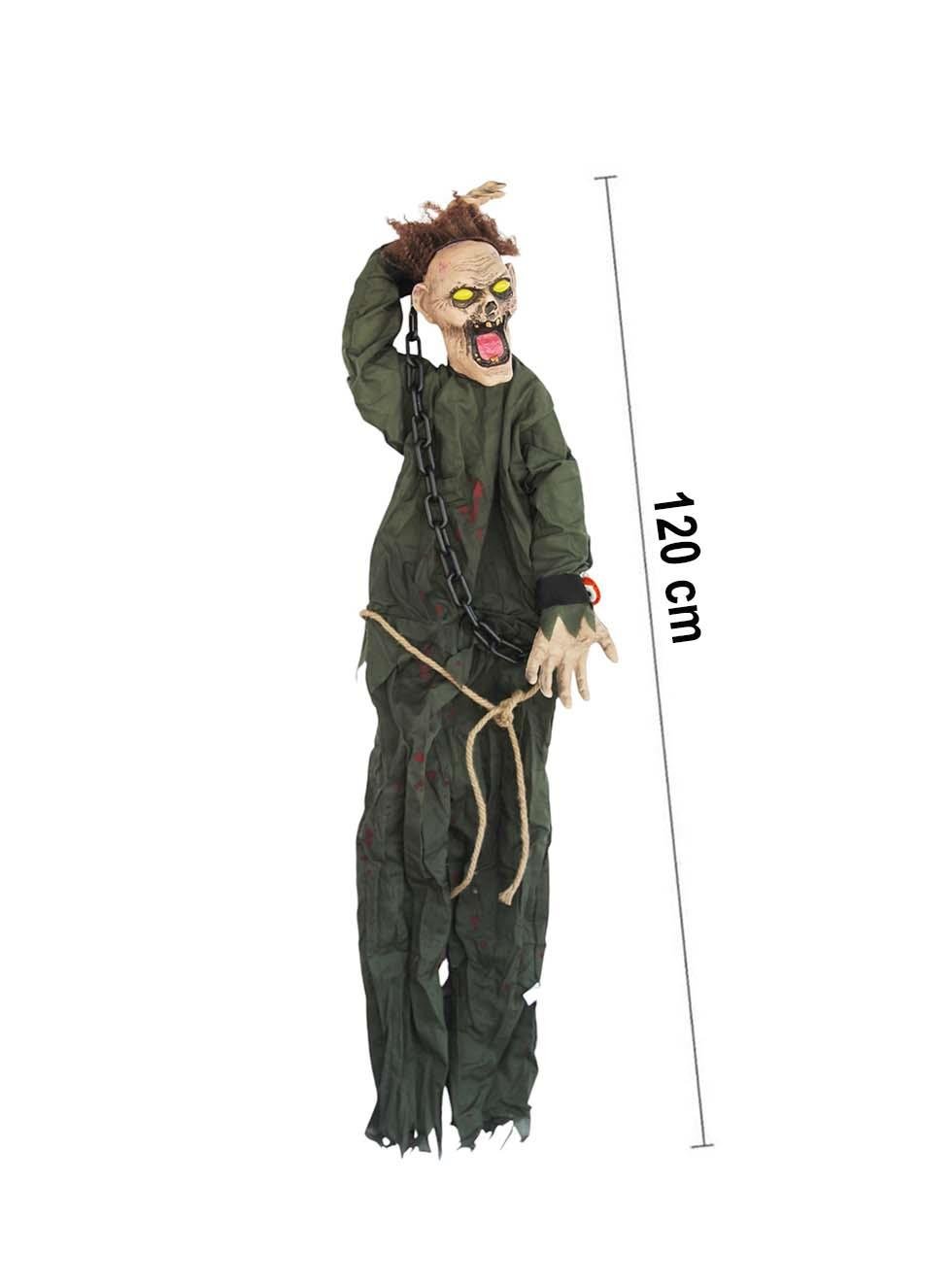 Cadılar Bayramı Zombi Figürlü Asılabilir Halloween Hareketli Parti Dekoru 120 cm