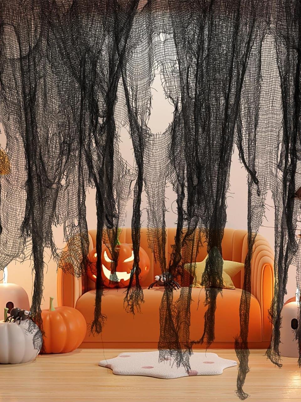 Halloween Cadılar Bayramı File Dekor Süsü  76x198 cm Siyah
