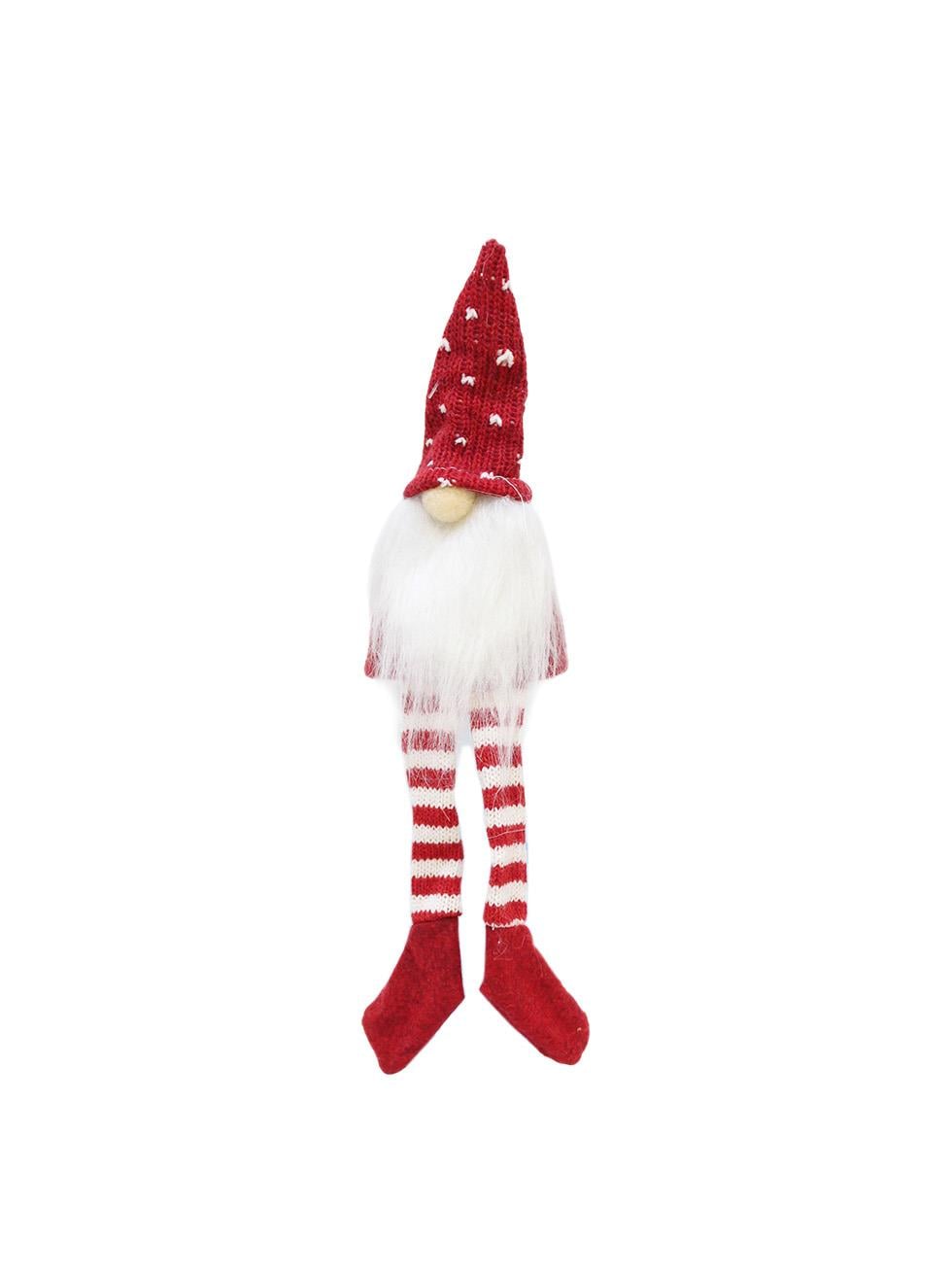 Yılbaşı Temalı Dekoratif Şişe Elbisesi – Noel Cücesi Figürlü Dekor 32 cm