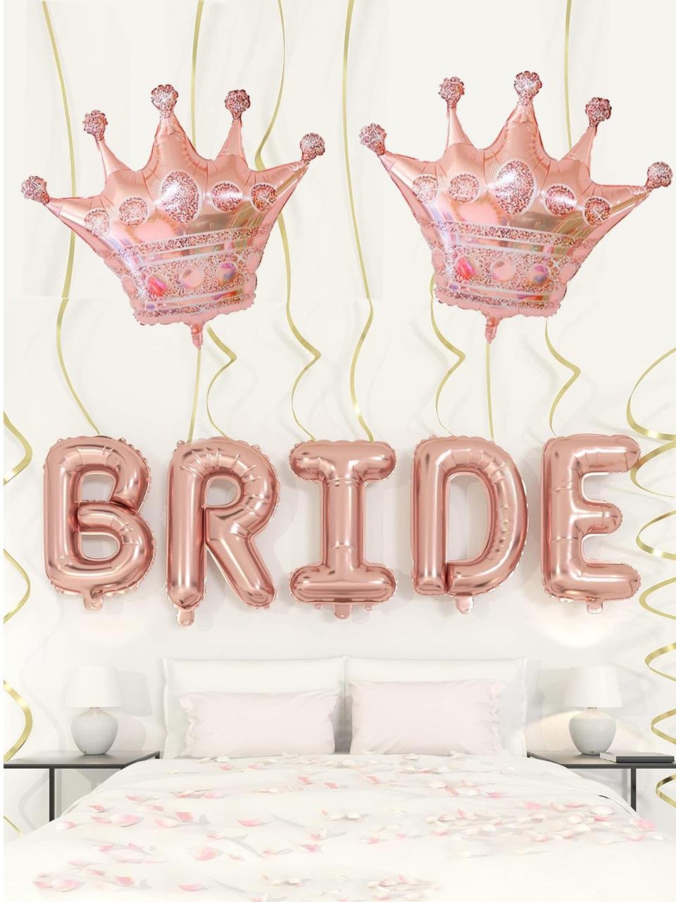 Taç Folyo Balon Bekarlığa Veda Parti Balonu Rose Gold 76 cm