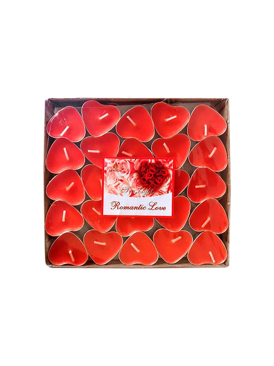 Dekoratif Tealight Kalp Mum 50'li