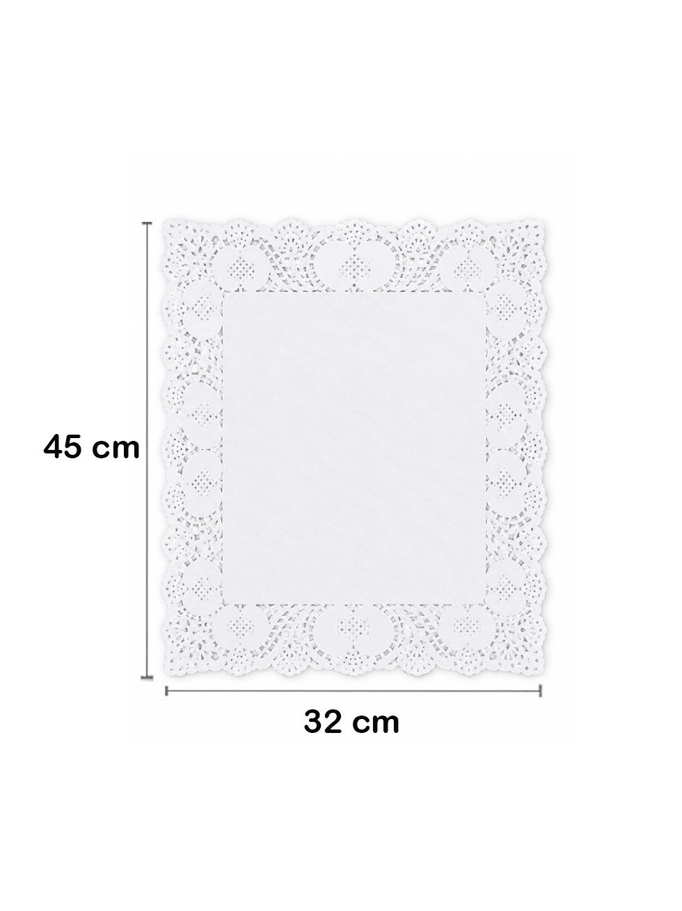 Dikdörtgen Kağıt Dantel Tepsi Kağıdı – Tatlı ve İkram Sunum Altlığı 32x 45 cm 100'lü - Servis ve Sunum Ekipmanları | Parti Adresi