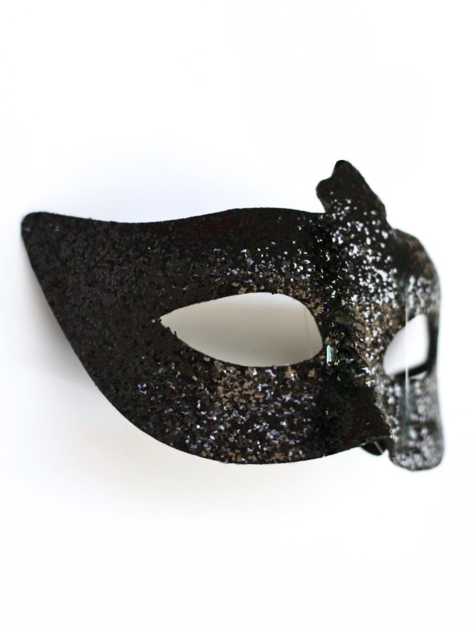 Simli Parti Maskesi Balo Parti Kostüm Aksesuarı Maske Siyah