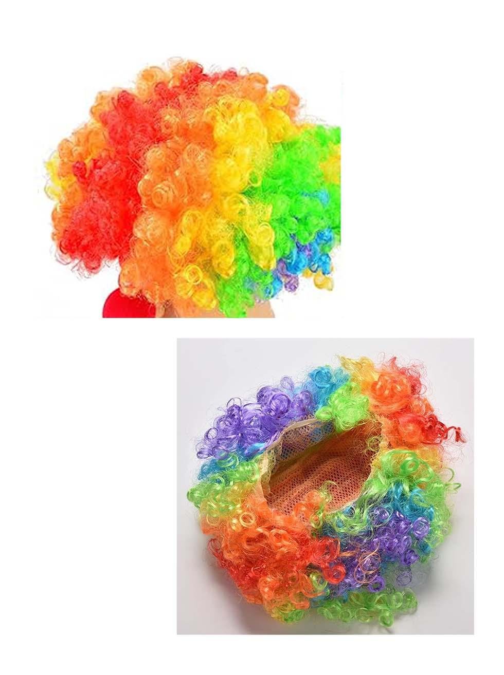 Renkli Bonus Peruk Parti Kostüm Aksesuarı