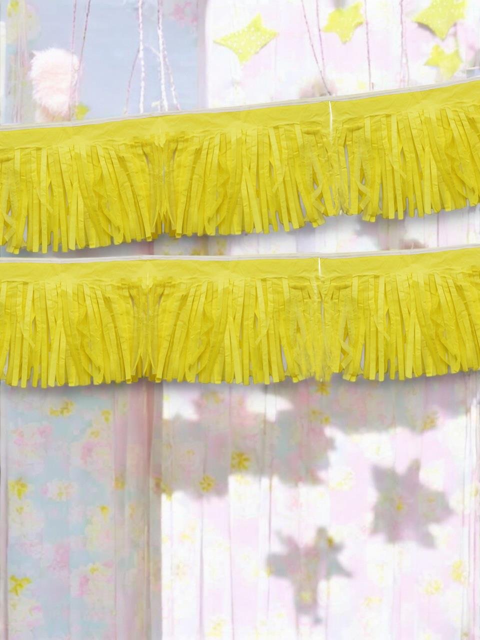 Dekoratif Püskül Süs Parti Arka Plan Süsü Sarı