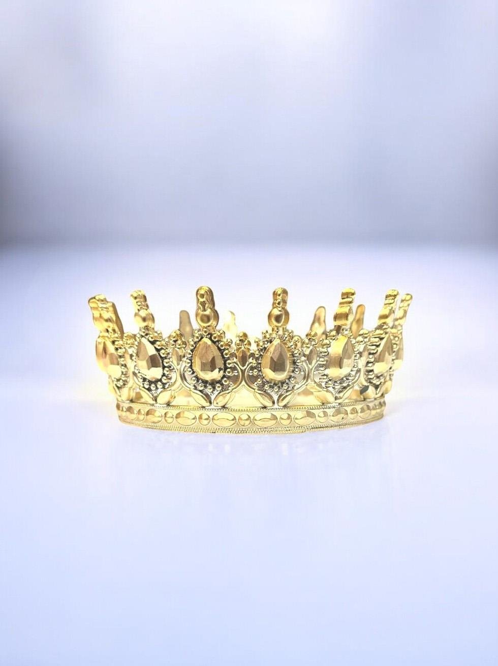 Pasta Üstü Tacı Mika Doğum Günü Taç Gold