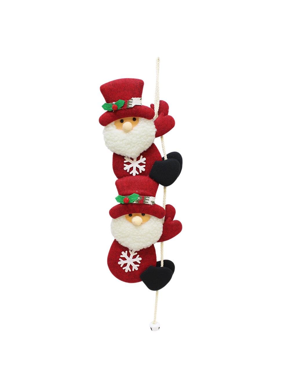 Yılbaşı Dekor Süsü İpe Tırmanan Noel Baba Asılabilir Dekoratif Süs 56 cm