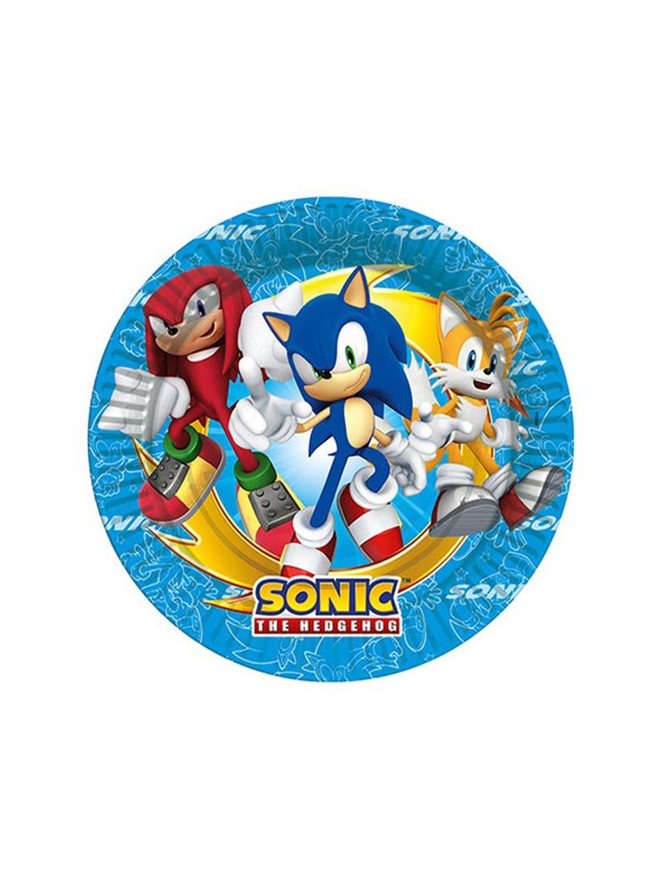 Sonic Temalı Tabak Doğum Günü Karton Tabak 