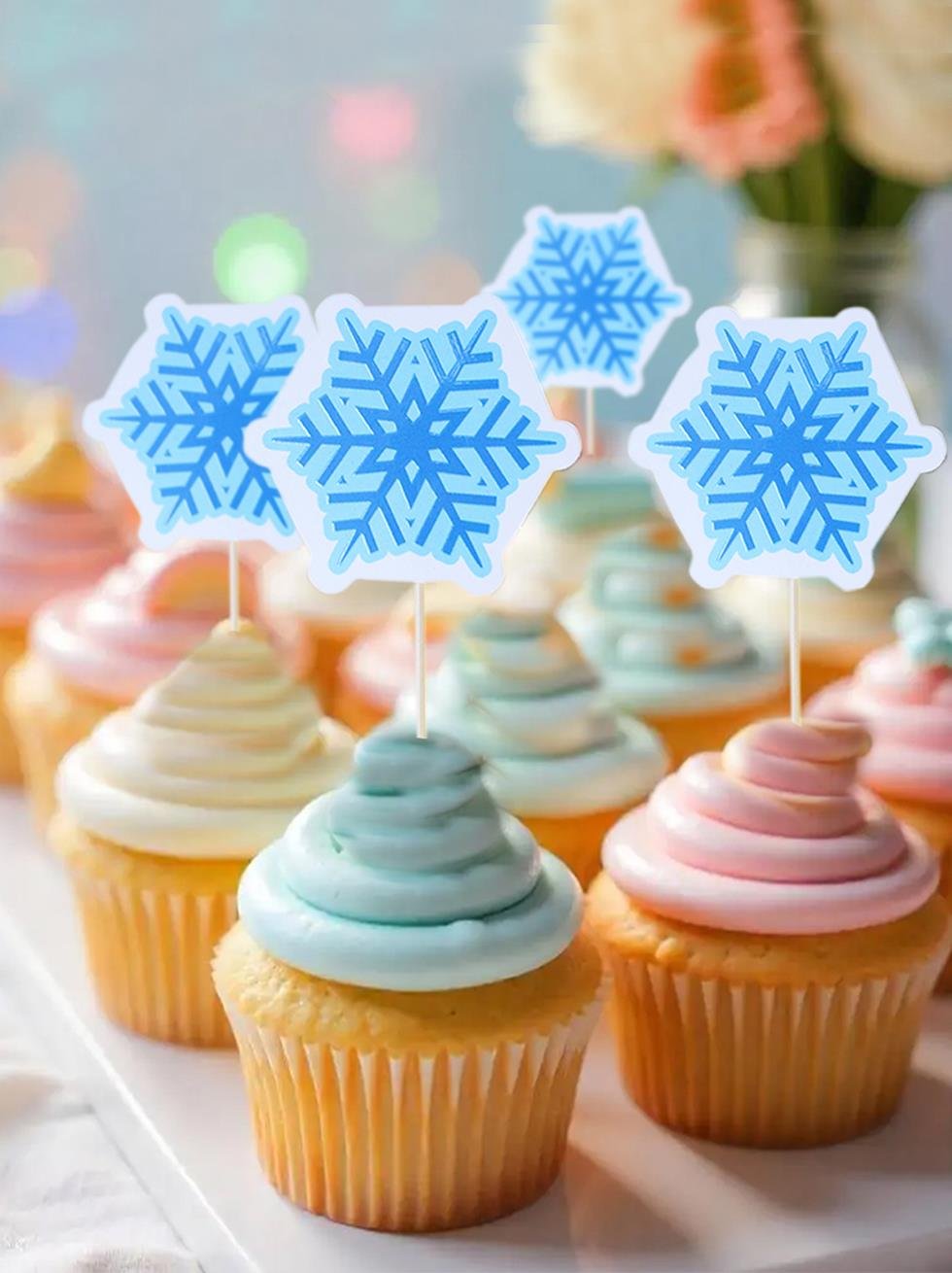 Kartanesi Frozen Temalı Kürdan Figürlü Pasta Süsü Cupcake Kürdanı 10'lu