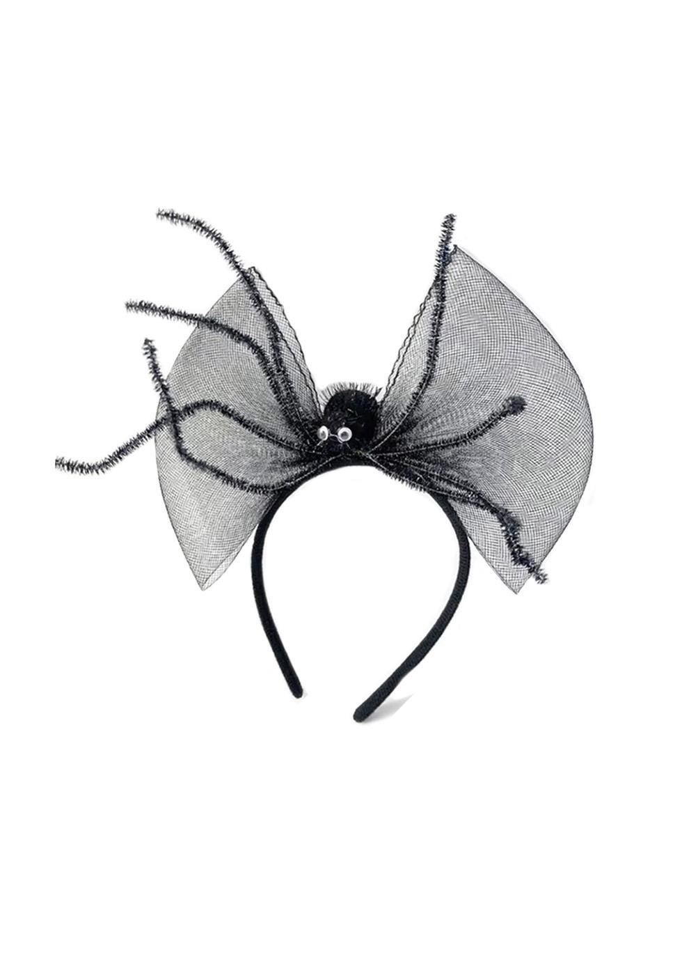 Örümcek Figürlü Halloween Parti Tacı Kurdeleli Cadılar Bayramı Aksesuarı