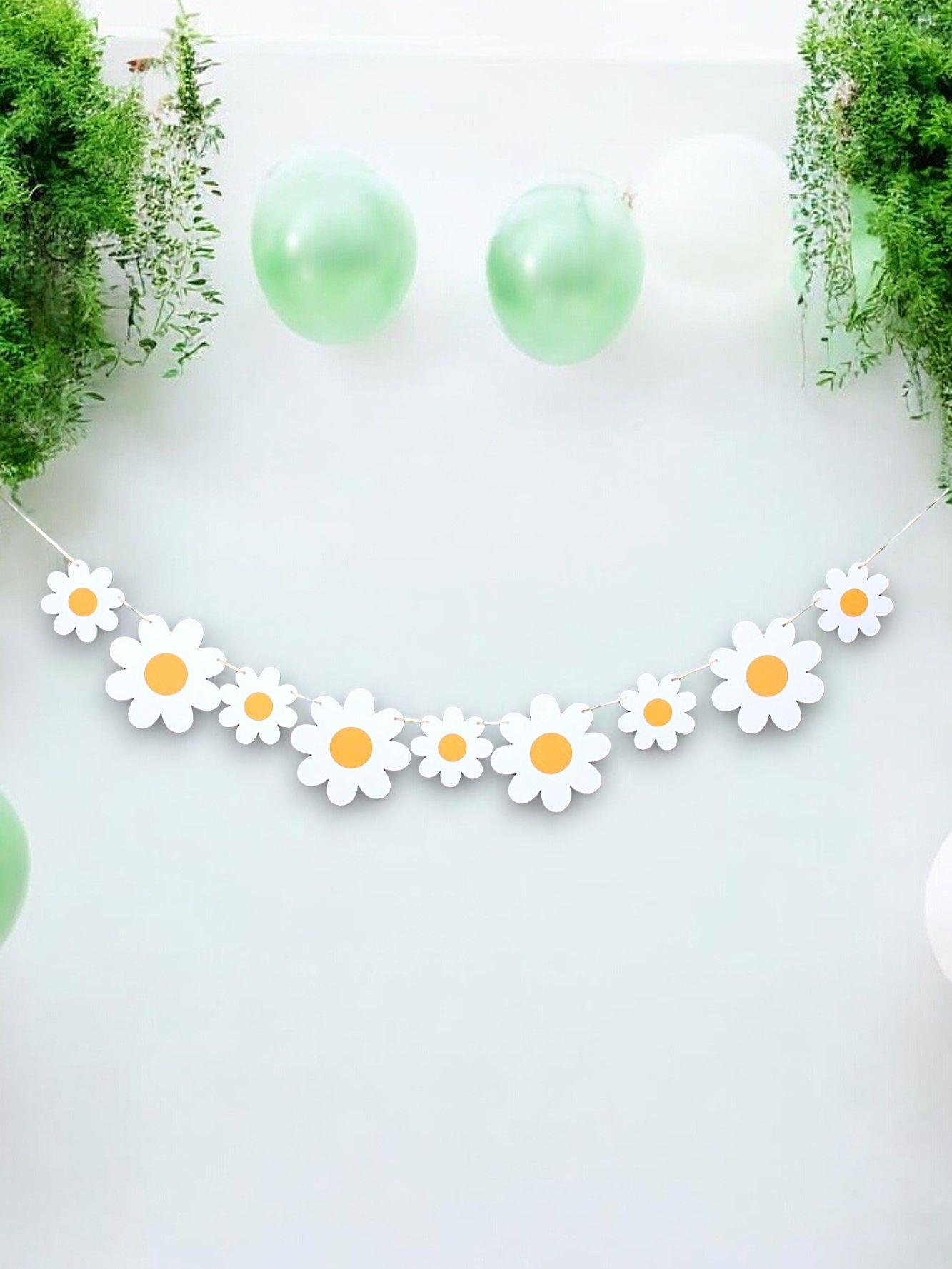 Papatya Temalı Dekoratif Banner Doğum Günü Parti Süsü 