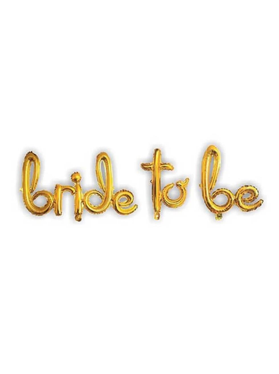 El Yazılı Bride To Be Folyo Balon Altın - Parti Balonu | Parti Adresi
