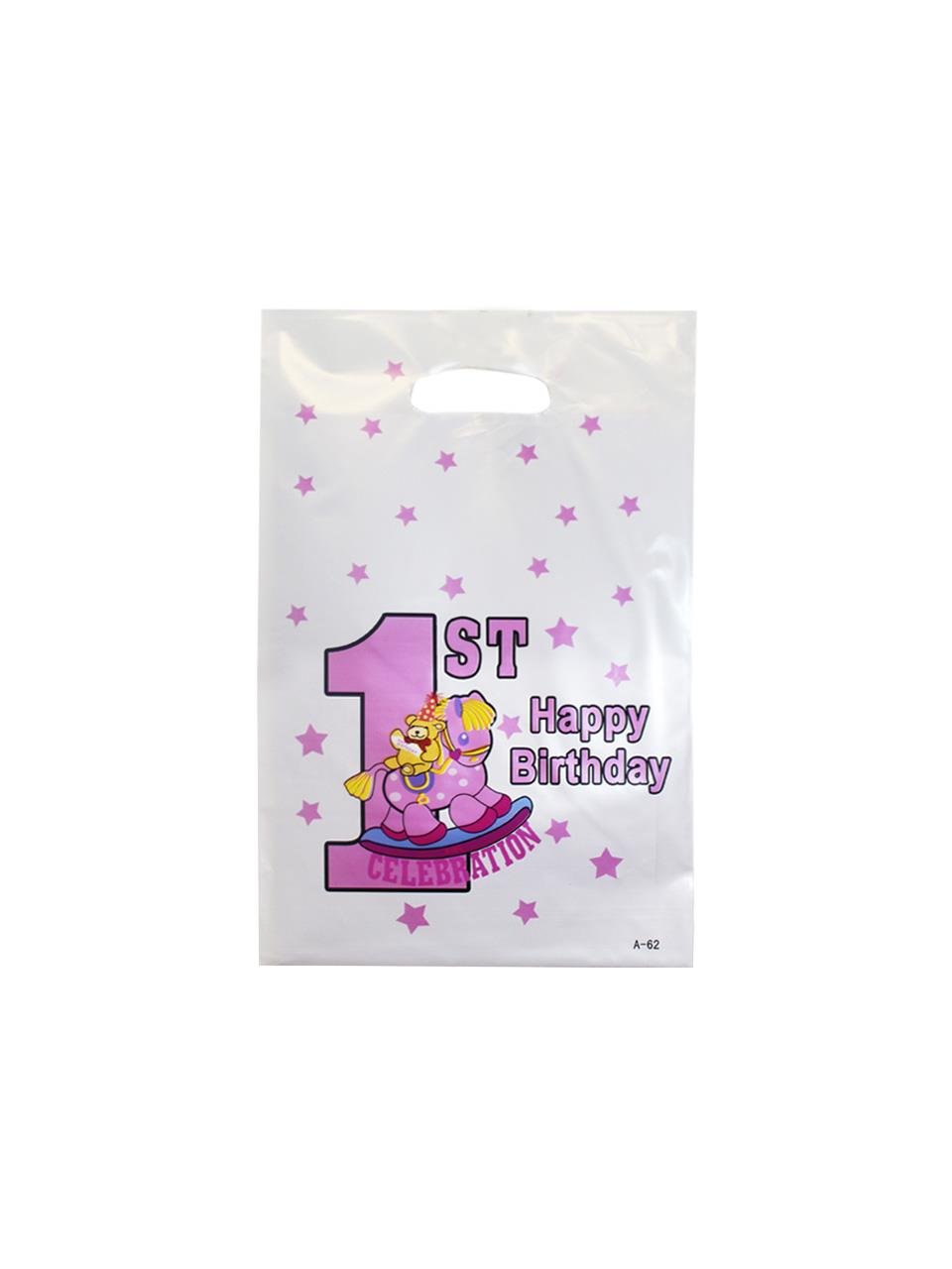 1 Yaş Plastik Çanta Pembe 10'Lu