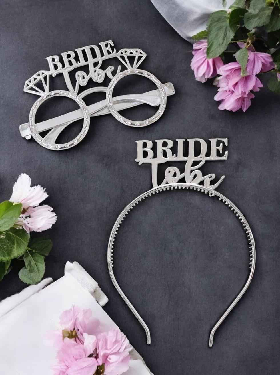 Bride To Be Taç Gözlük Set Bekarlığa Veda Parti Aksesuarı Gümüş