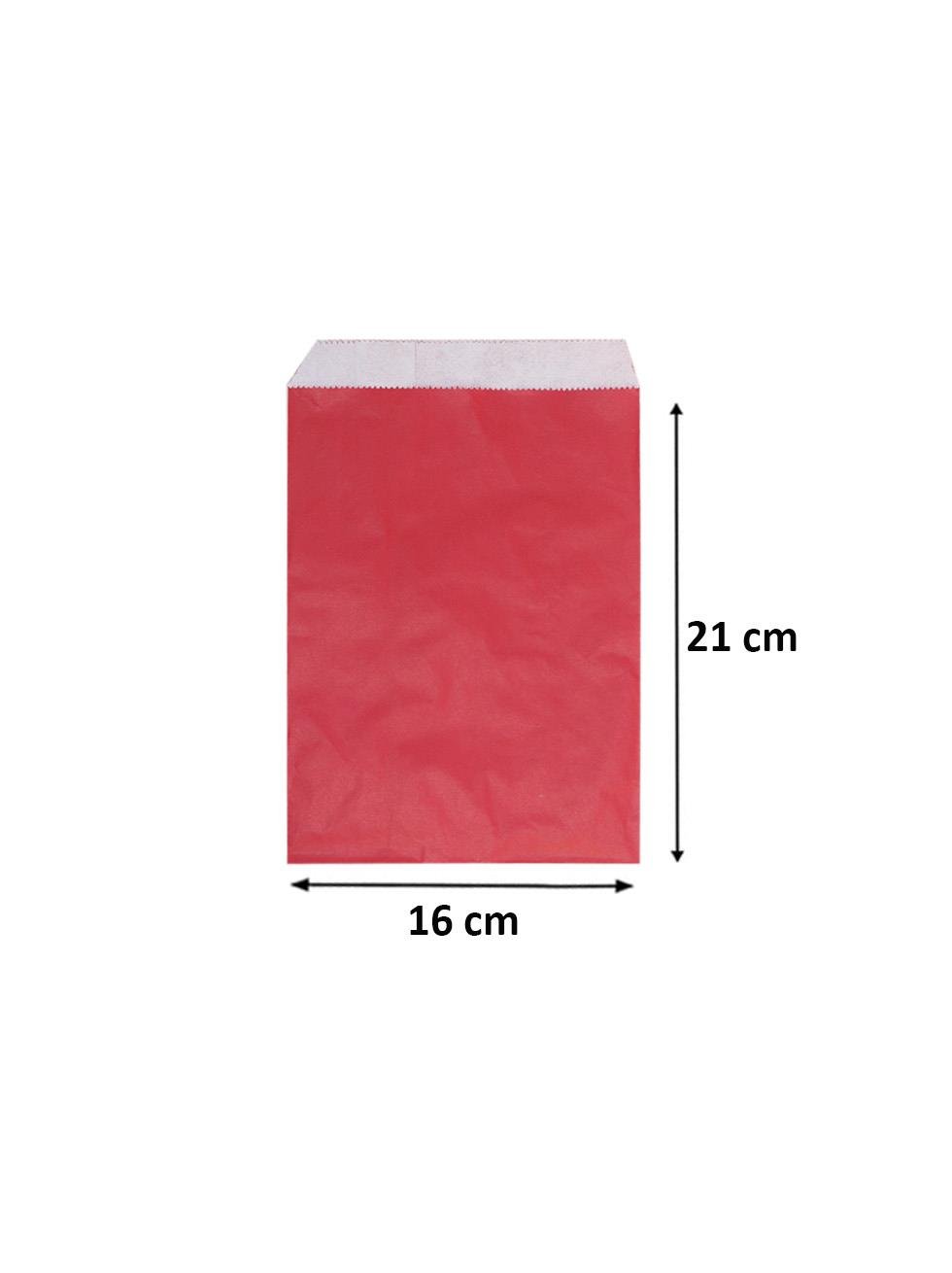 Kese Kağıdı Yılbaşı Hediye Ambalajı Kırmızı 21 cm 50'li