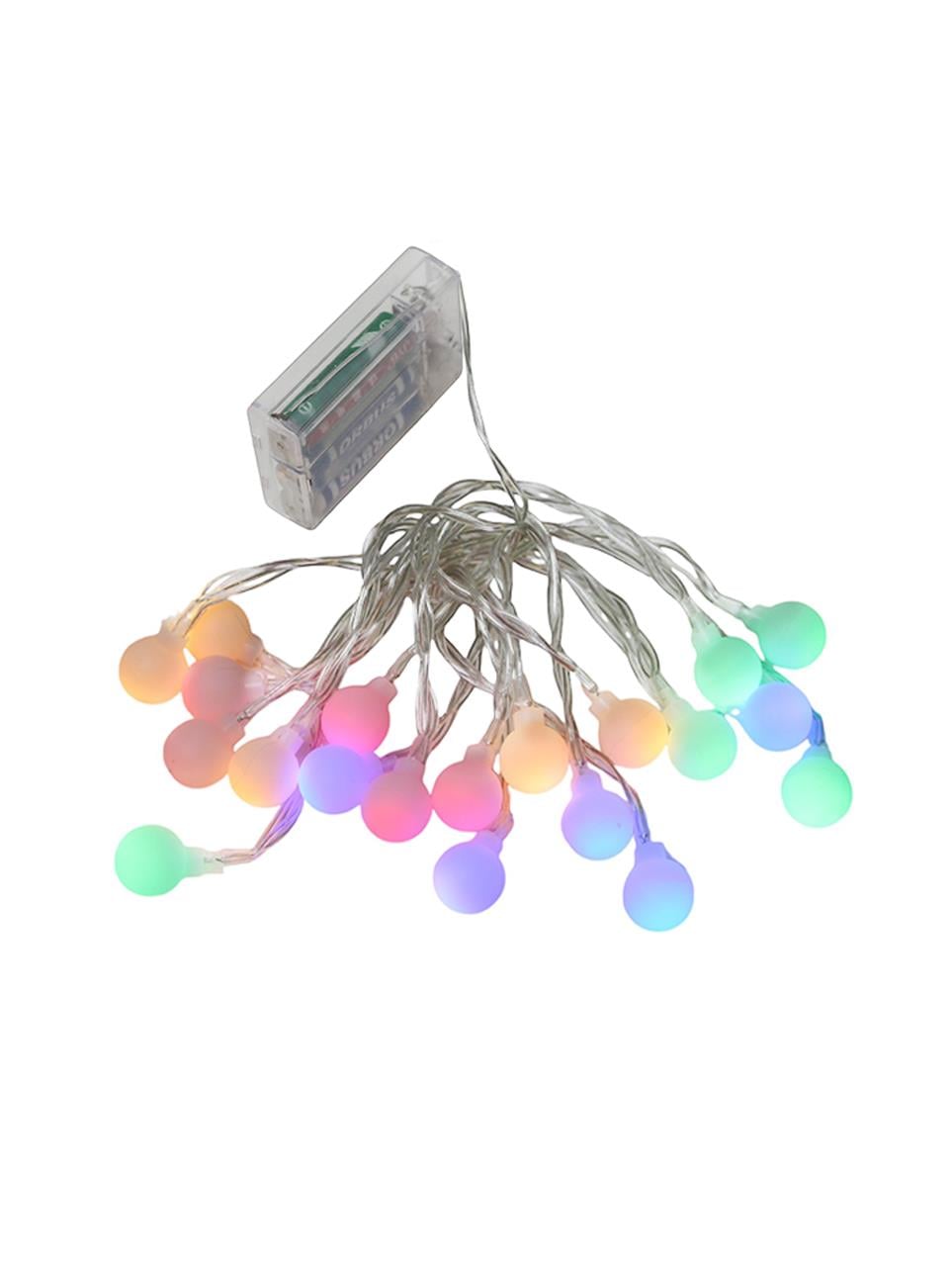 Top Led Işık Dekoratif Yılbaşı Aydınlatma Pilli Renkli 3 mt