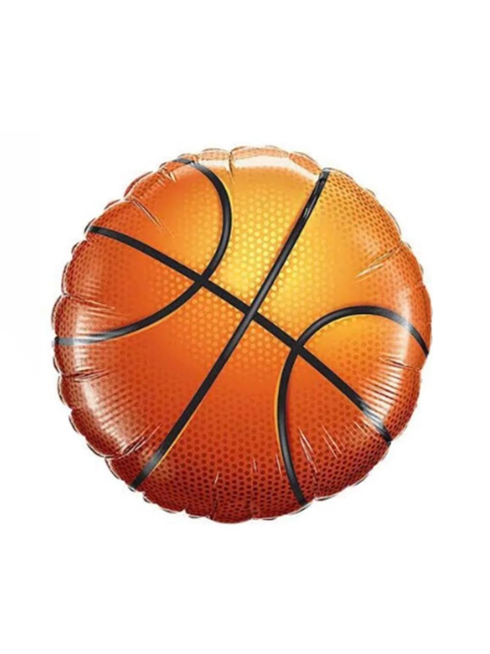 Basketbol Topu Folyo Balon Basketbol Temalı Doğum Günü Parti Balonu 18 inç 45 cm