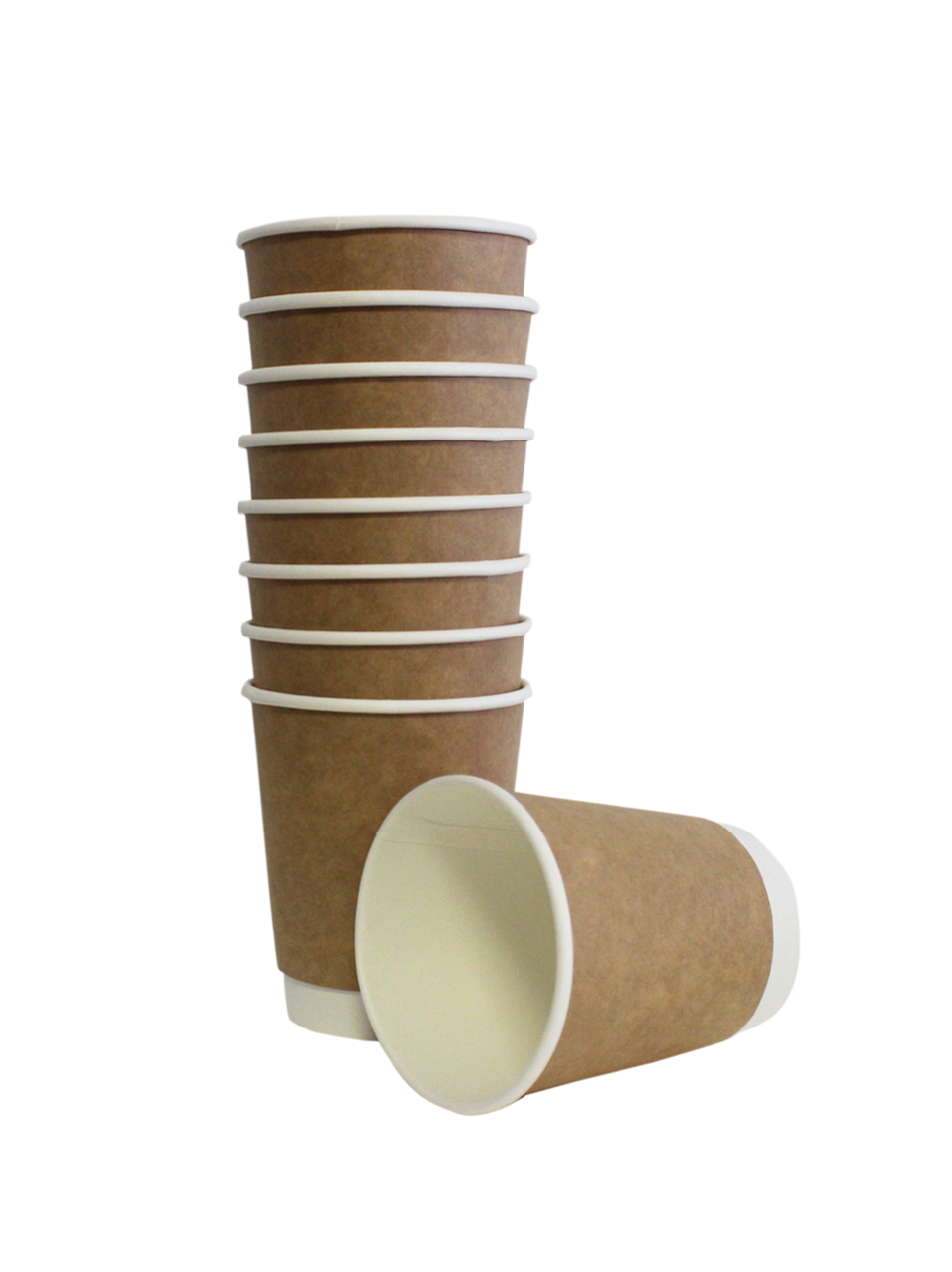 Double Wall Karton Bardak Kraft Beyaz Renkli 20'li