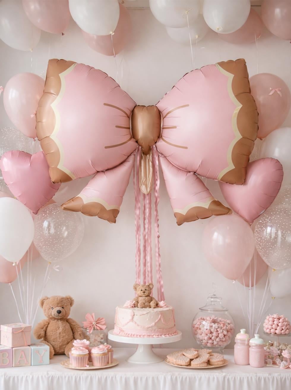 Fiyonk Figürlü Folyo Balon Retro Parti Balonu Pembe 91x60 cm - Parti Balonu | Parti Adresi