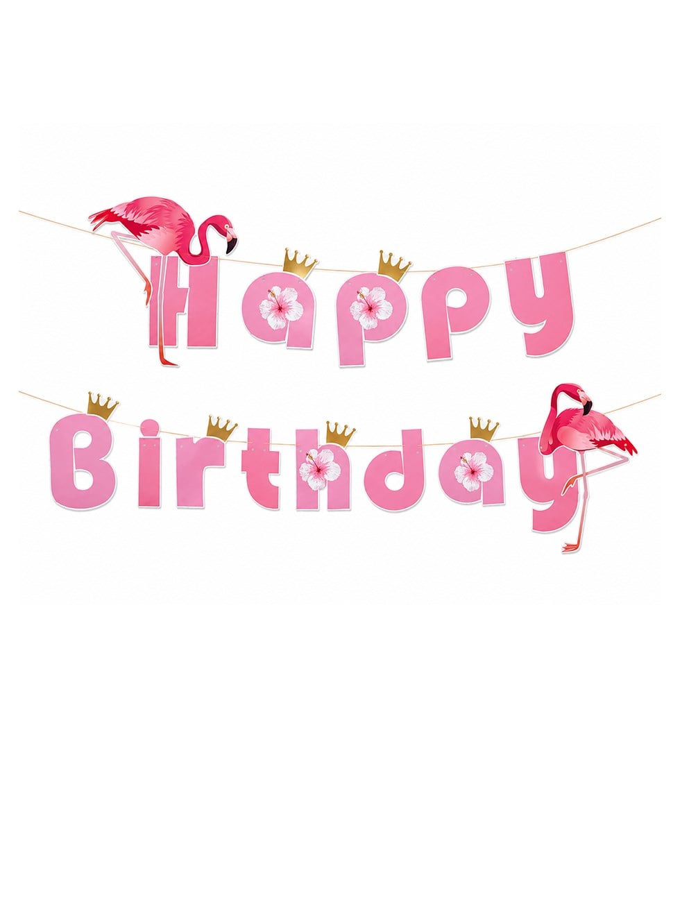 Flamingo Kabartmali Happy Birthday Yazı - Flamingo | Parti Adresi